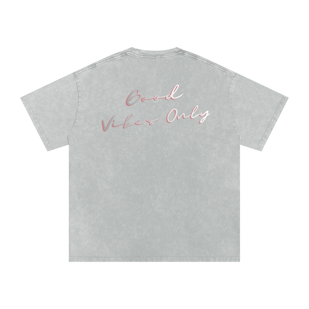 Snow Washed Oversized Cotton T-Shirt