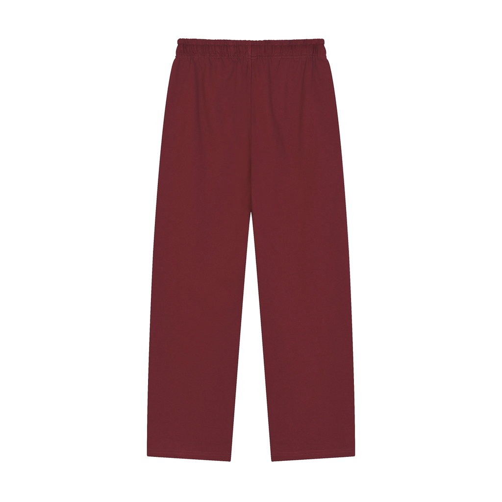 Solid Color Straight-Leg Sweatpants
