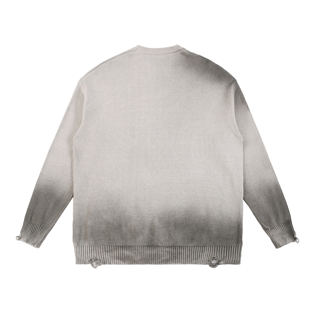 Sun Fade Distressed Ripped Crewneck sweater