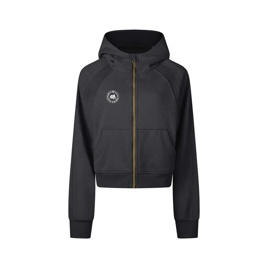 Cropped Zip-Through Hoodie