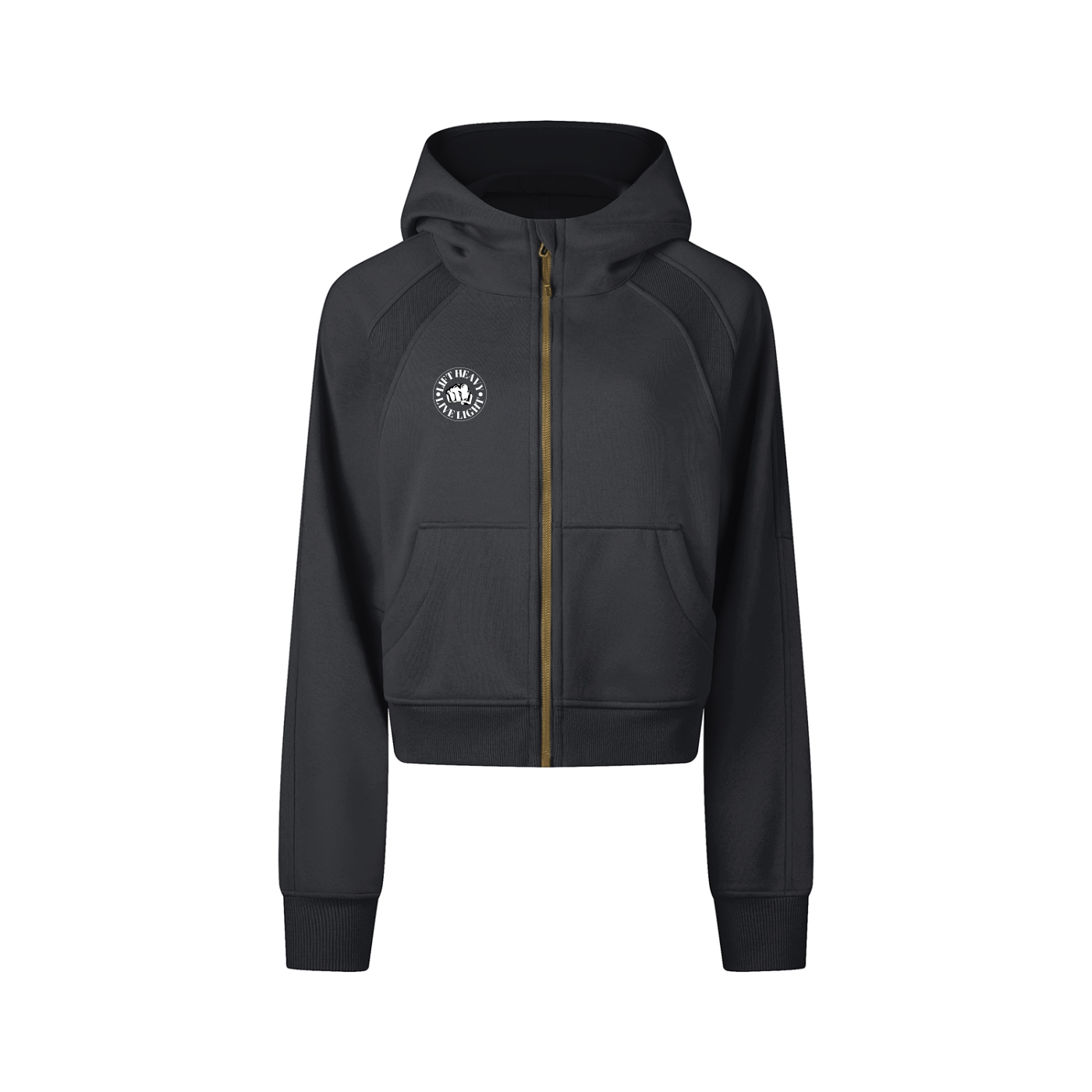 Cropped Zip-Through Hoodie