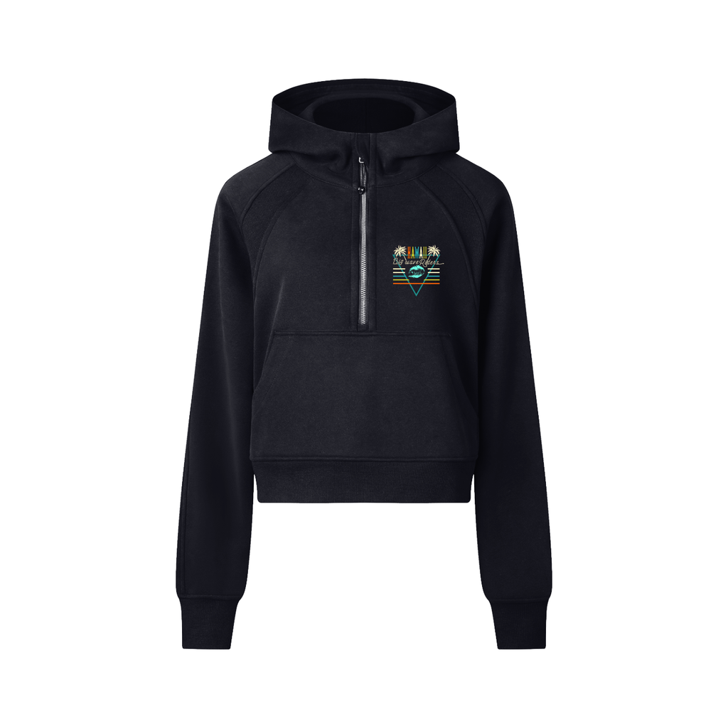 Cropped Half-Zip Hoodie