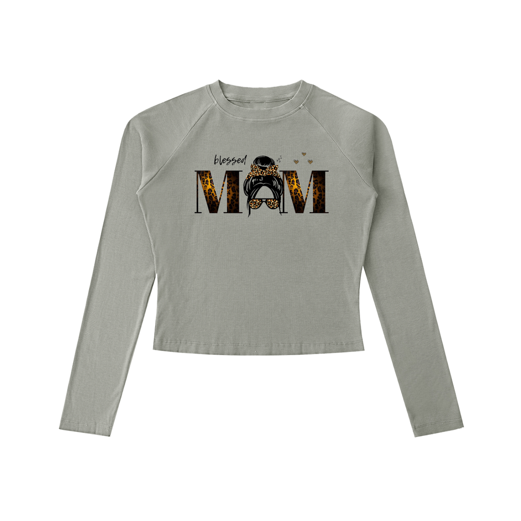 Dyed Washed Raglan Long Sleeve Slim T-Shirt