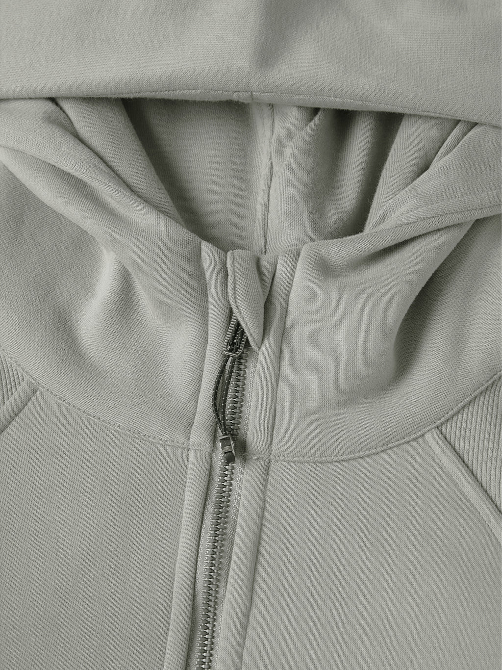 Cropped Zip-Through Hoodie
